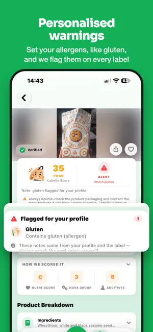 Labelly - Food Scanner & Score screenshot 2