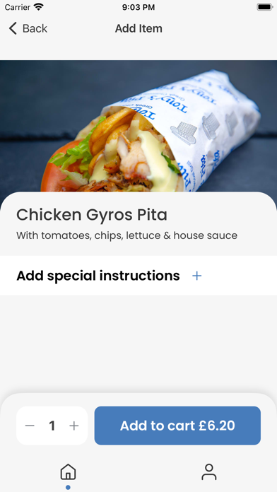 Tony's Pita London Screenshot