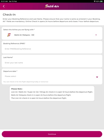 Batik Air iPad screenshot 2