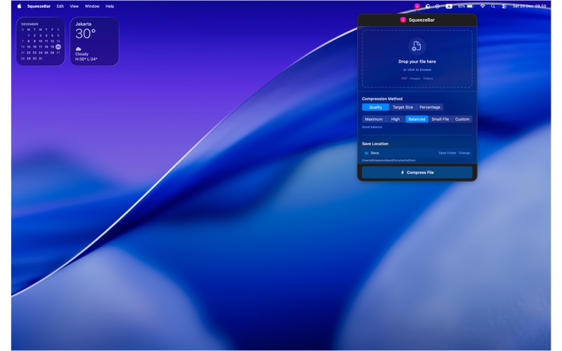 SqueezeBar app screenshot