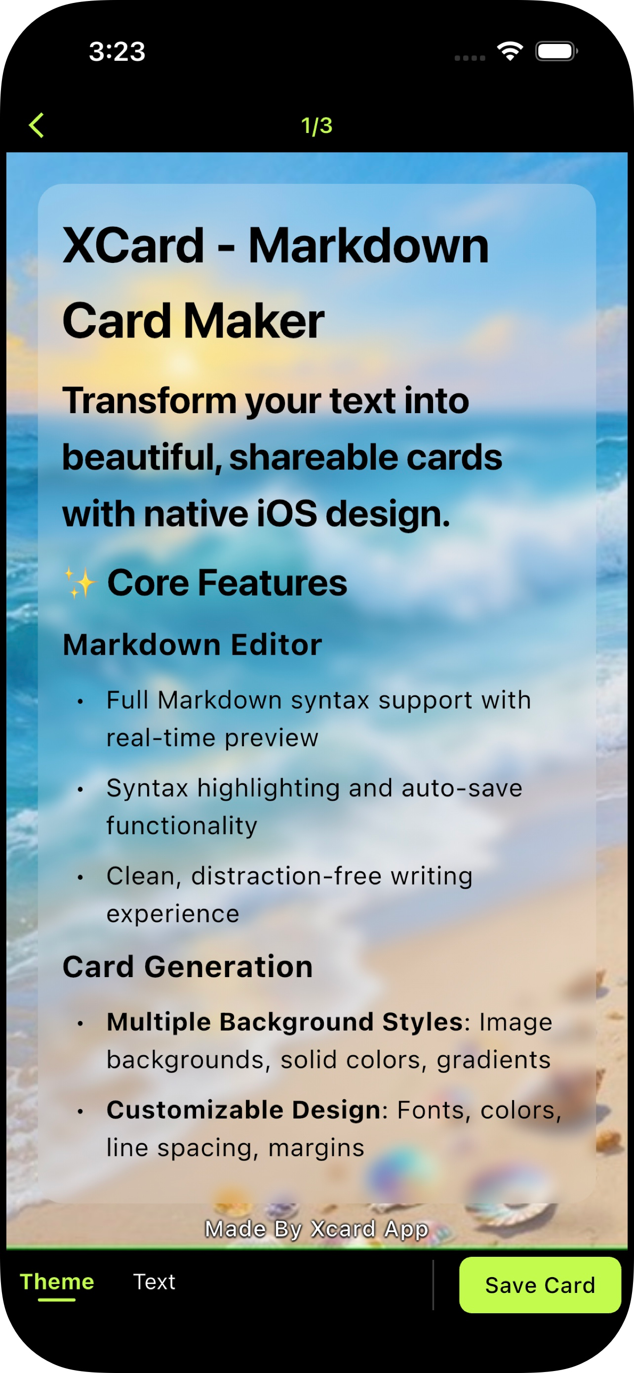 XCard: Markdown Card Maker
