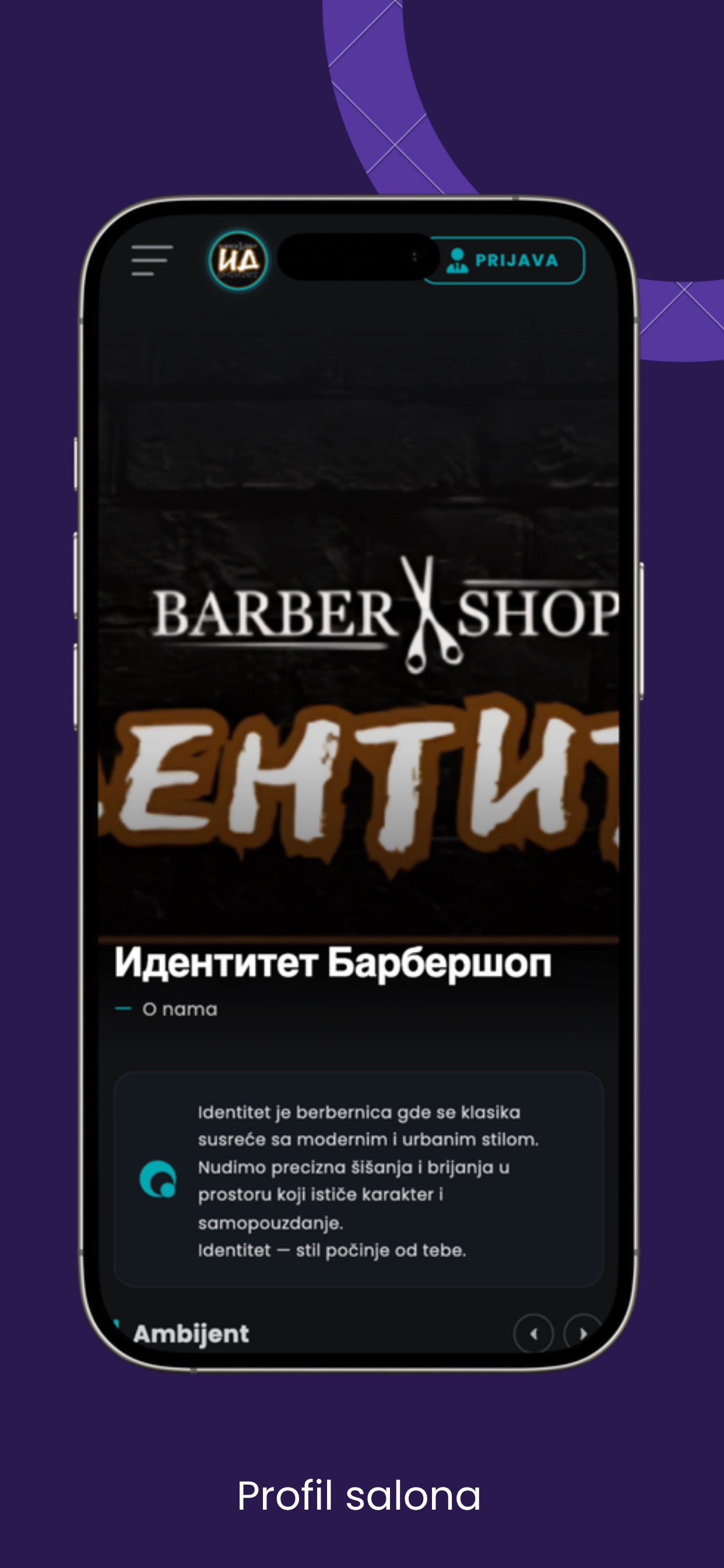 Screenshot 1 of Идентитет Барбершоп