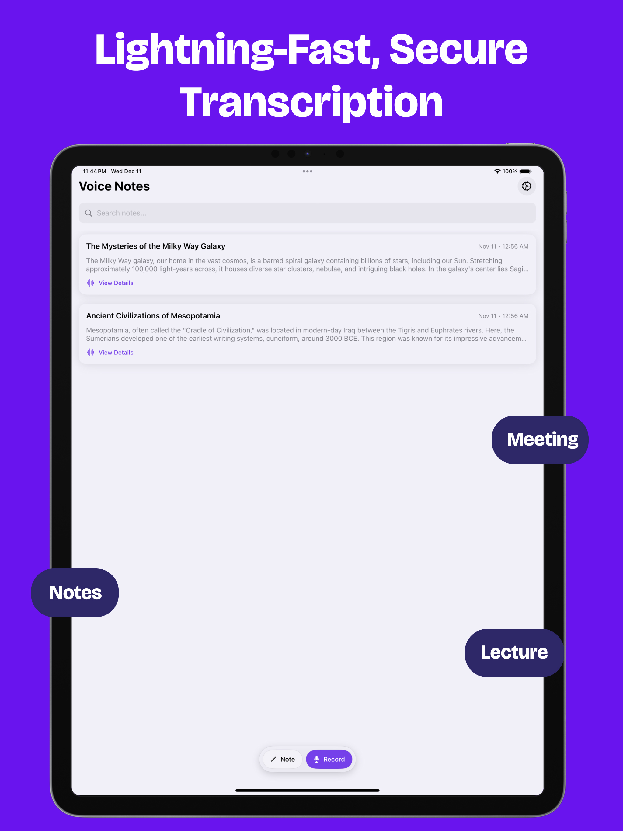 OtteNotes AI: Audio to Text