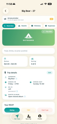 SyncUp: Group Trip Planner Screenshot 2 of 4