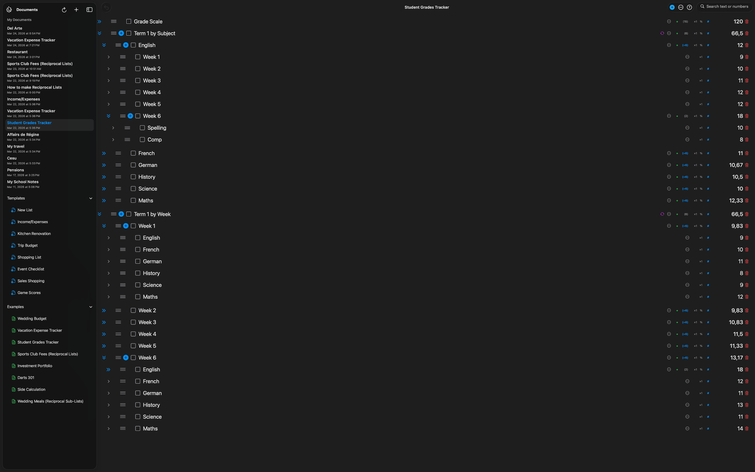 SpreadLists screenshot 12