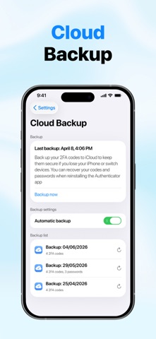 SwiftAuth: 2FA Authenticator iPhone screenshot