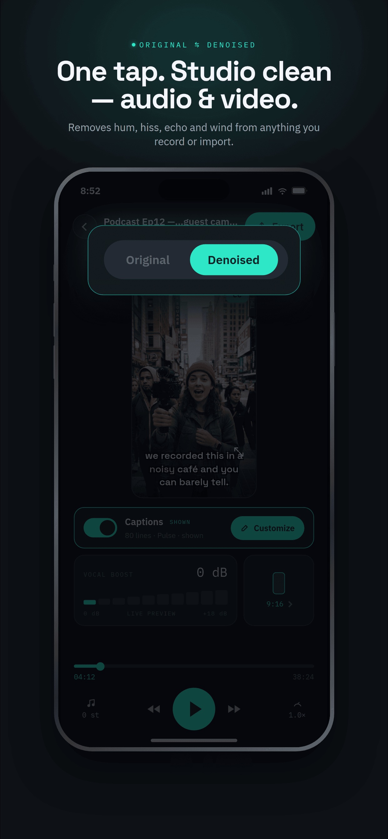 Screenshot 1 of Audio Noise Cleaner AI