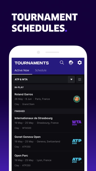 TNNS: Tennis Live Scores Screenshot