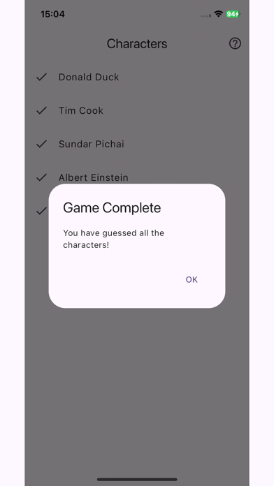 Character Game Screenshot
