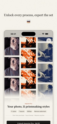 Imprint – Photo to Print Art iPhone screenshot