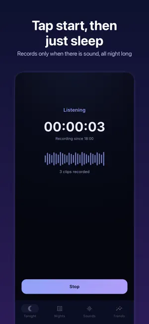 Sleep Recorder: Talk & Snore screenshot 3