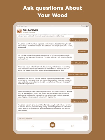 Wood Identifier: AI Scanner iPad screenshot