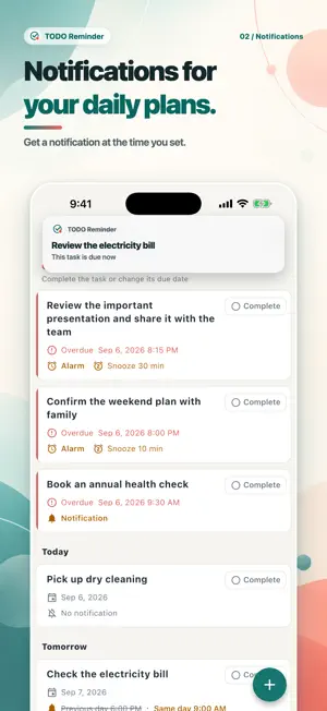 TODO Reminder: Tasks & Alarms screenshot 2