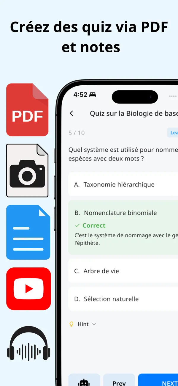 Screenshot #2 pour AI Quiz Generator - DeepStudy