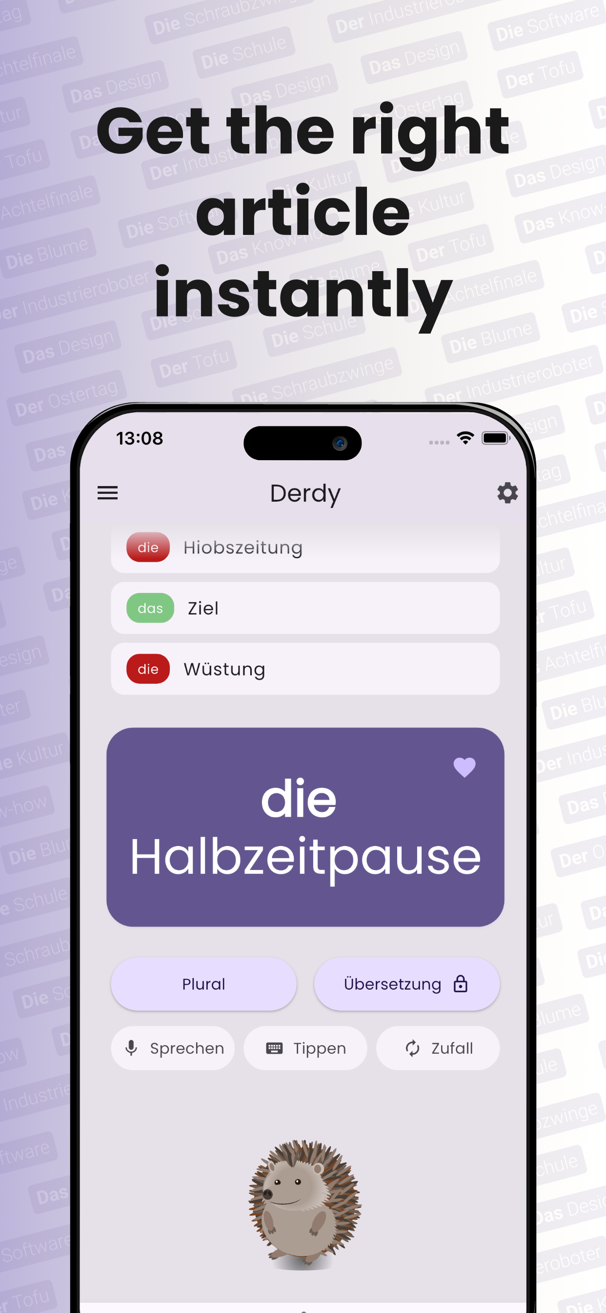 Derdy: Learn German articles screenshot 3