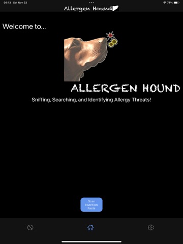 Allergen Hound iPad screenshot