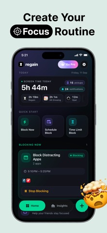 Regain: Screen Time Control Screenshot 2 of 5