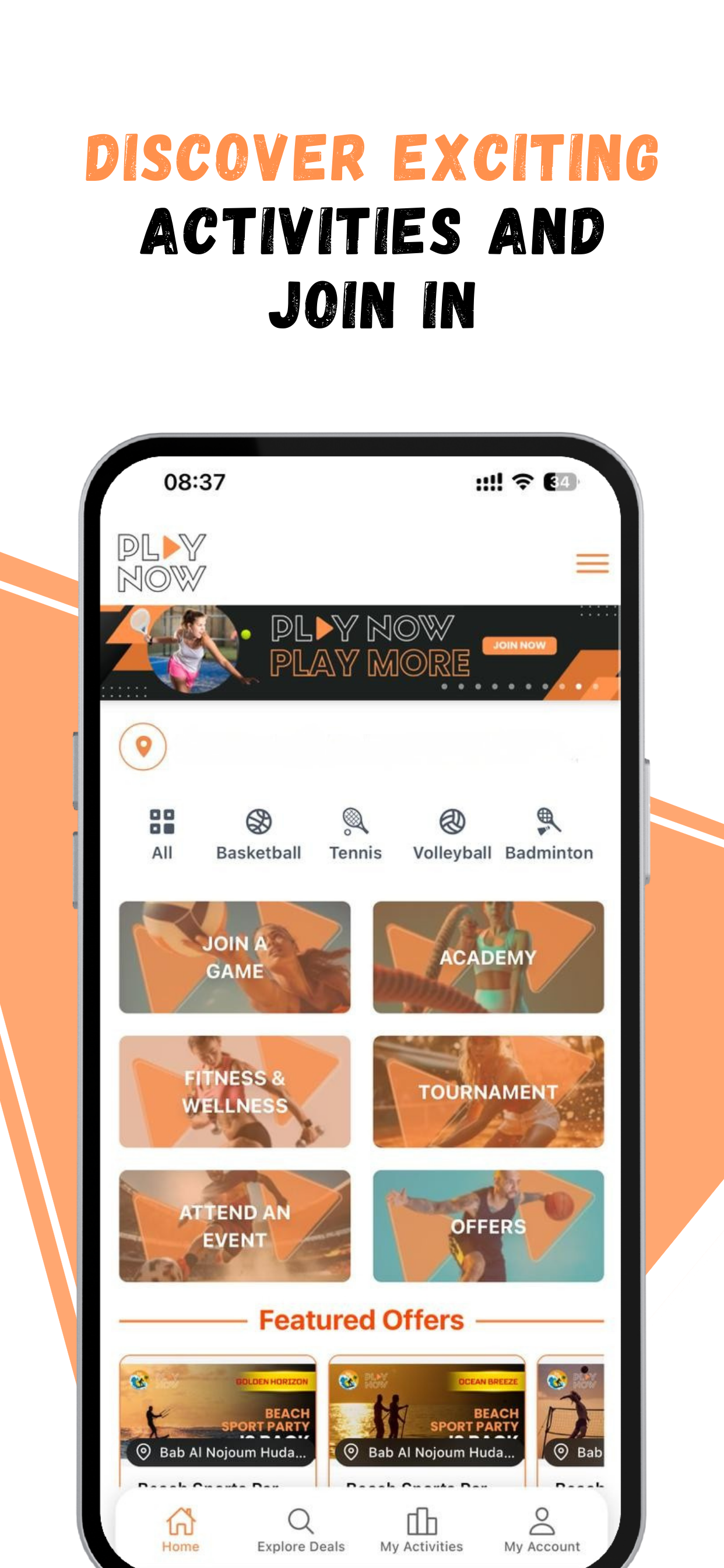 PlayNow - Active Lifestyle App