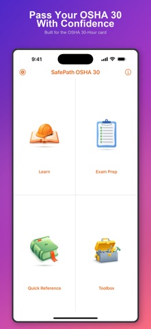 SafePath OSHA 30 Exam Prep iPhone screenshot