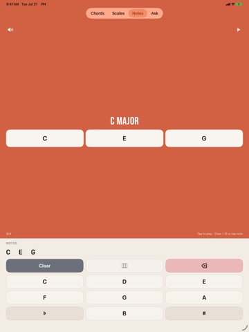 Functional Harmony iPad screenshot