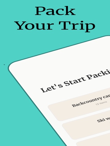 Trip Packing List Manager ipad screenshot 2