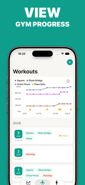 Workout Tracker - Flare Set screenshot 2