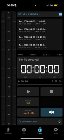 BPV Audio Recorder iPhone screenshot