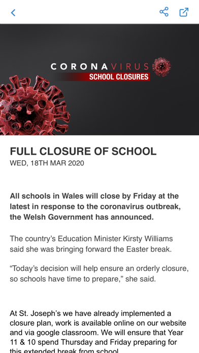 St Joseph's School, Wrexham Screenshot