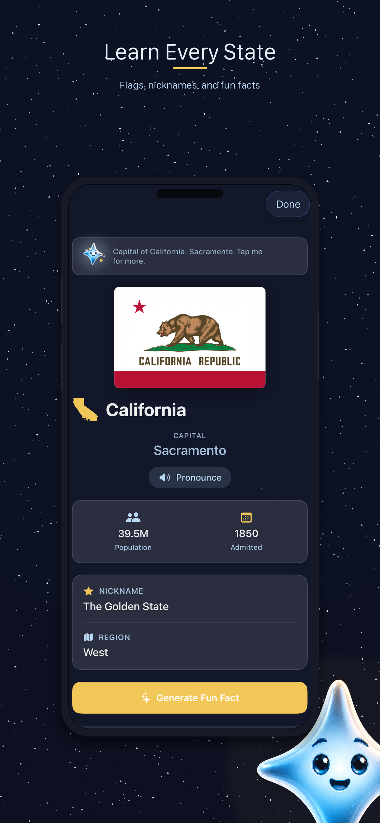 Stellar States: Capitals Quiz screenshot 4