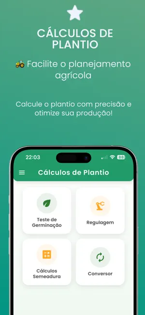 Cálculos de Plantio screenshot 1