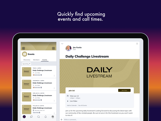 Jim Fortin Community iPad screenshot 3 - Lifestyle app