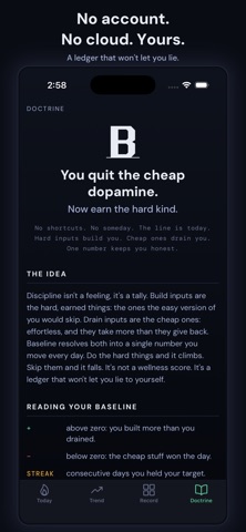 Baseline: Discipline Tracker screenshot