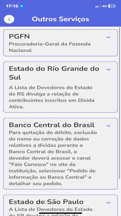 Dívida Aberta Screenshot