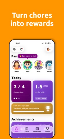 Talkio: Family Chores iPhone screenshot
