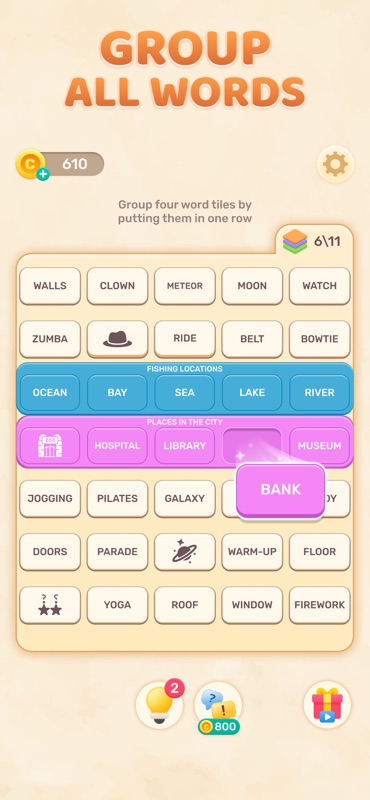 Connect Word Association Game screenshot 2