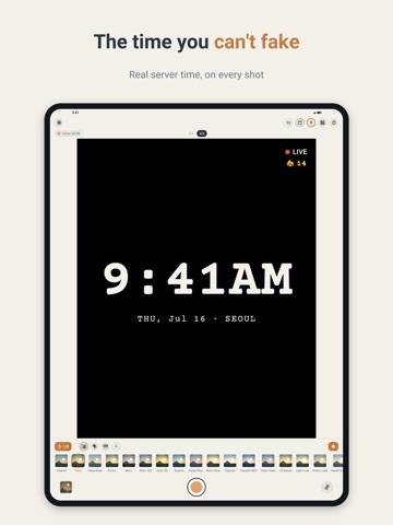 Filmstampr: Timestamp Camera iPad screenshot