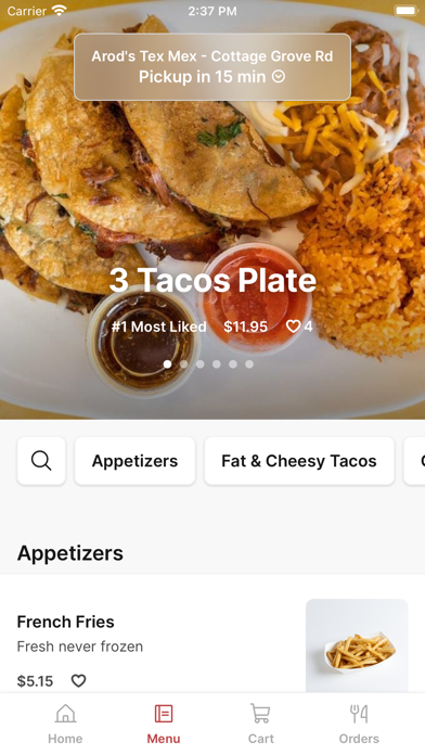 Arod's Tex Mex app screenshot 2