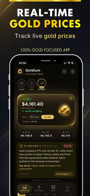 Goldium: Live Gold Price screenshot 1