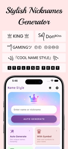 Nickname generator, Name style Screenshot 1 of 7