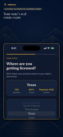 Real Estate Exam Prep:Freehold iPhone screenshot