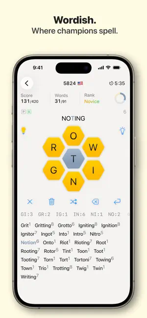 Wordish: Word Puzzle screenshot 1