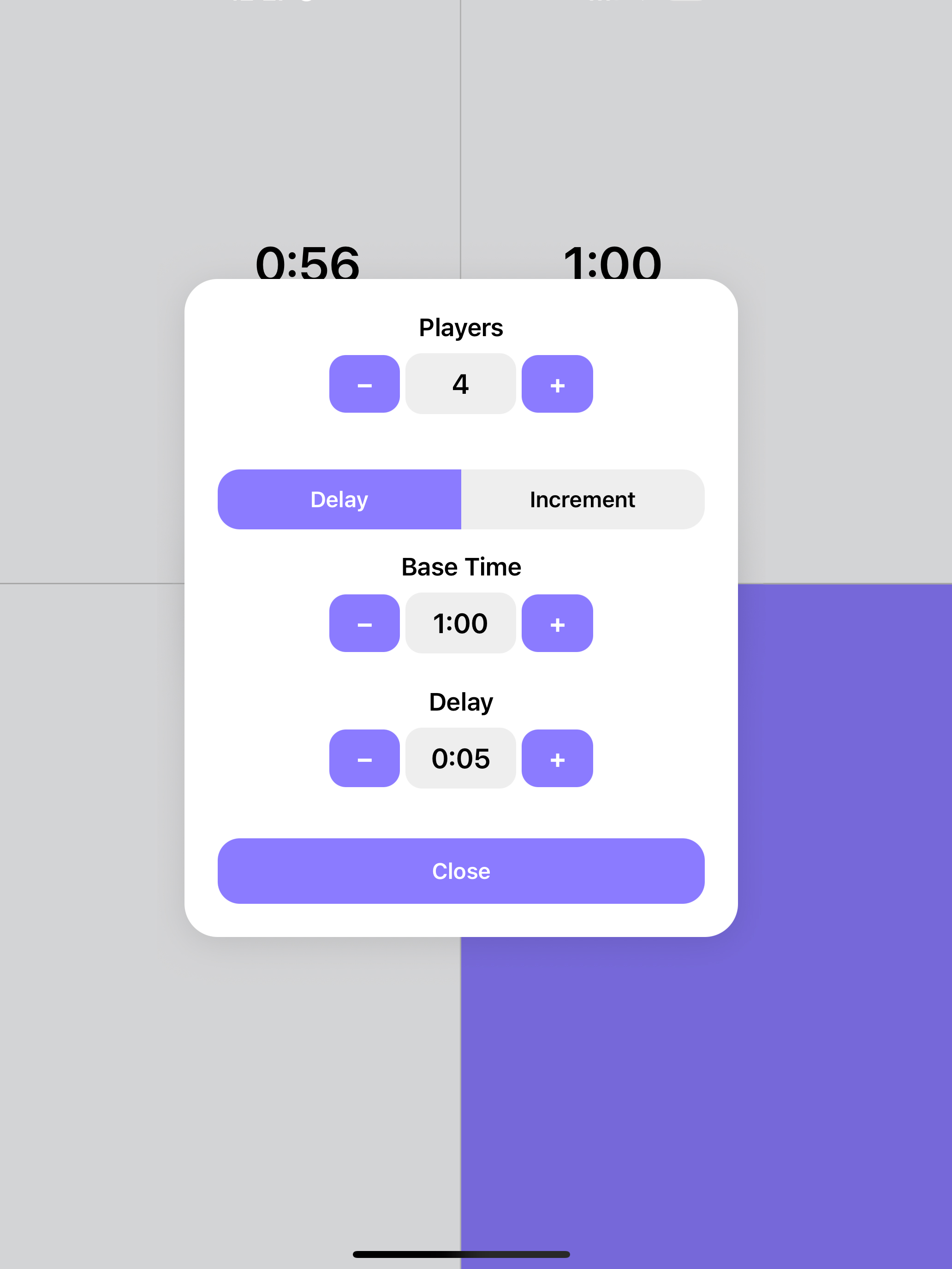 Quad Clock - 4 Player Timer