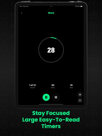 Tabata Timer: Interval Timer X iPad screenshot