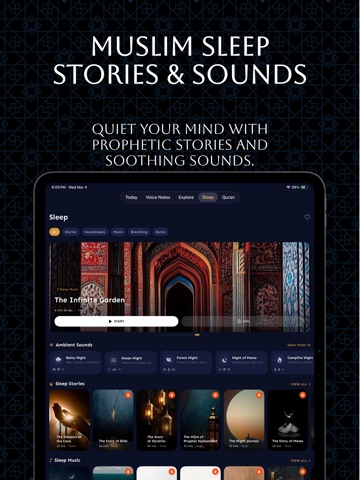 Hush: AI Islamic Habit Tracker iPad screenshot