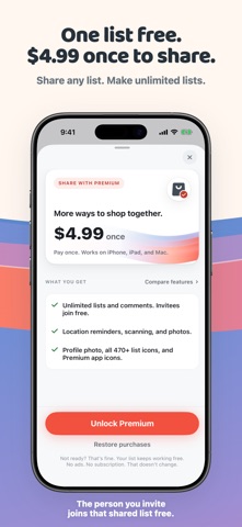 Stores: Shared Grocery Lists screenshot