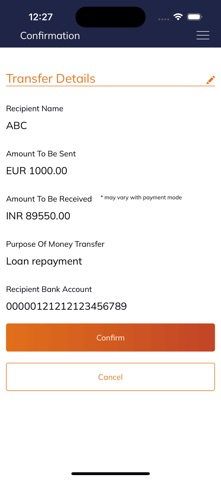 Money2India (Europe) iPhone screenshot