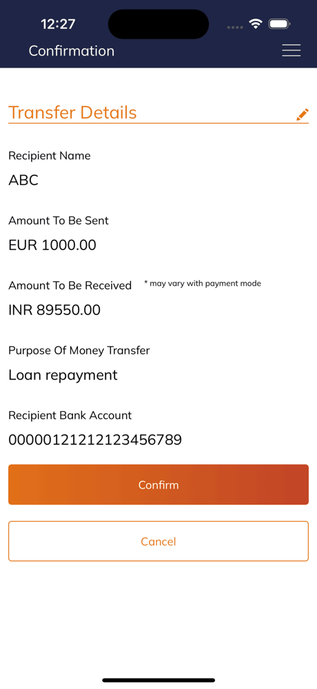Money2India (Europe) screenshot 5