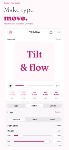 Axislet Font Motion screenshot 1