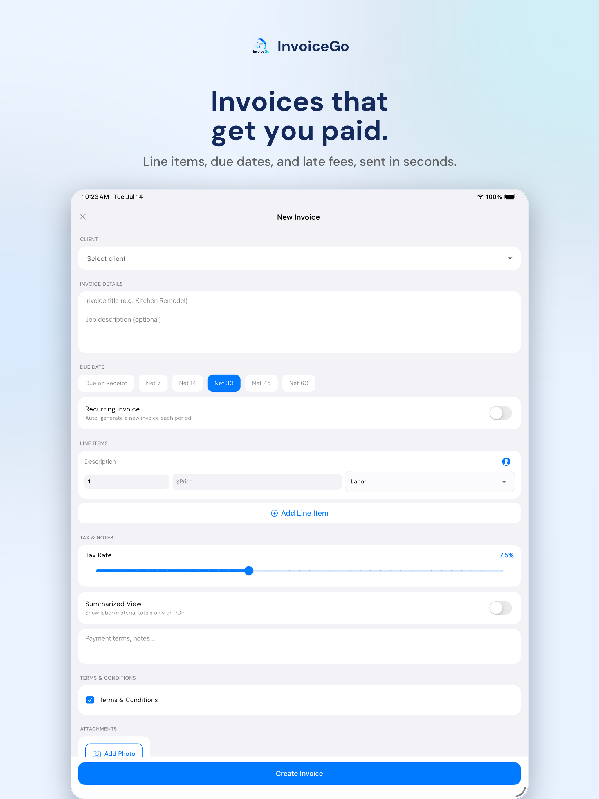 InvoiceGo screenshot 8