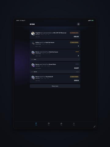 RYDR: Indoor Cycling iPad screenshot